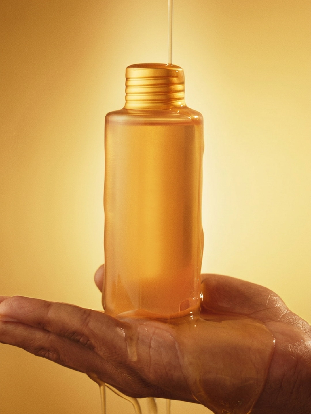 Olio cosmetico dorato della linea Hivé